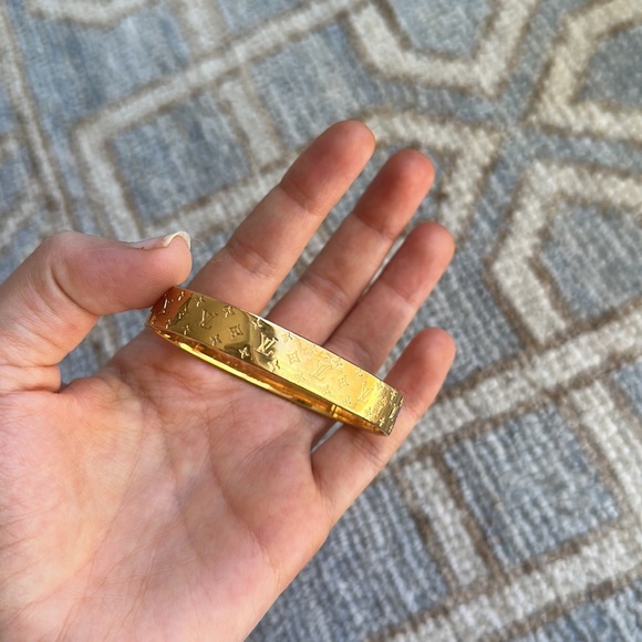 Louis Vuitton Gold Nanogram Cuff - Picture 6 of 8